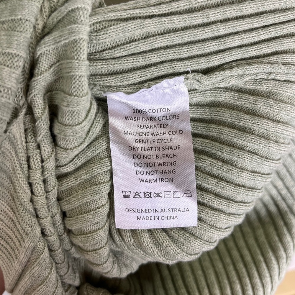 NWT Anna Quan Drew Dress 8 Sage Ribbed Knit Bodycon Maxi Vacation Resortwear - Picture 10 of 13